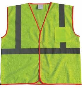Condor ANSI Class 1 U-Block Mesh Polyester Safety Vest