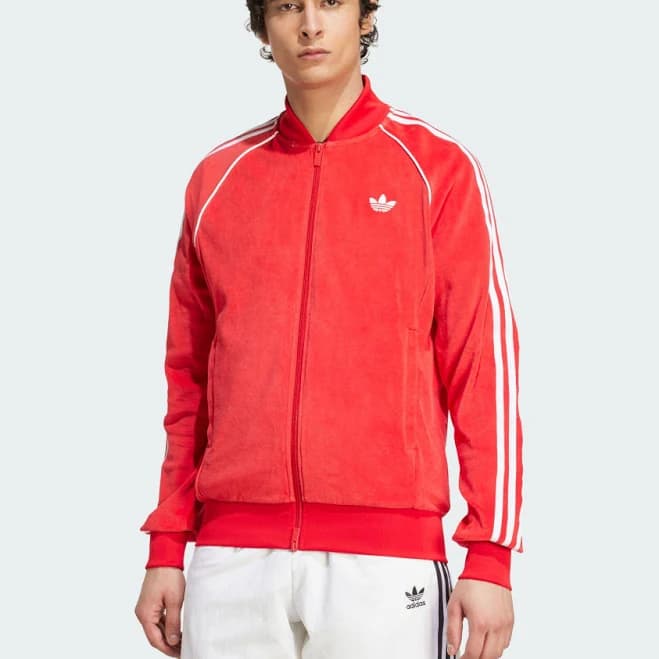 Mens adidas SST Adicolor Velour Track Top