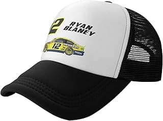 Ryan-Blaney-Car-12 Baseball Cap Mesh Trucker Hat Dad Hat Black Trucker Cap