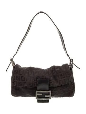 Fendi Women's Zucchino Canvas Baguette