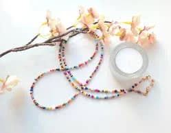 Multi Colour Glasses Chain. Rainbow Seed Bead Spectacle Holder.