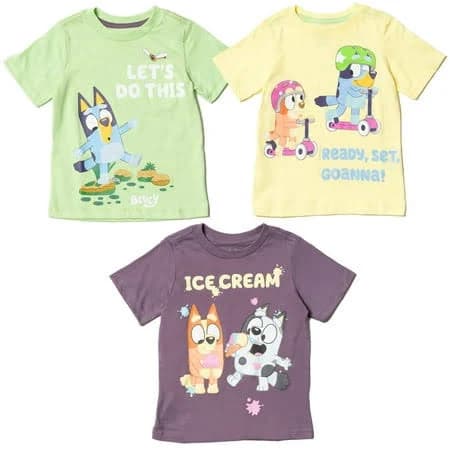 Bluey Bingo 3 Pack Graphic T-Shirts