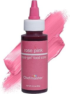 Rose Pink Liqua-Gel® Food Coloring | Vibrant Color | Professional-Grade Dye for Icing, Frosting, Fondant | Baking & Decorating | Fade-Resistant | Easy-to-Use | Made in USA | 2.3 oz