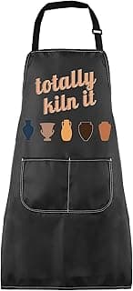 VAMSII Totally Kiln It Apron - Ceramic Artist and Pottery Lover Gifts - Clay Maker Apron
