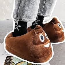 ZHENGRUI Couple Slippers, Poop Gift Shoes Winter Indoor Loafer Funny Weird Unisex Plush House Warm Soft Spoof Cotton Drag, Brown-41 : Amazon.nl: Fashion