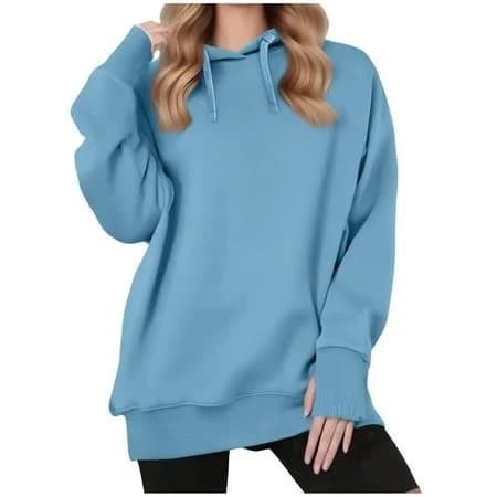 Women's Oversized Fleece Hoodies with Thumb Hole