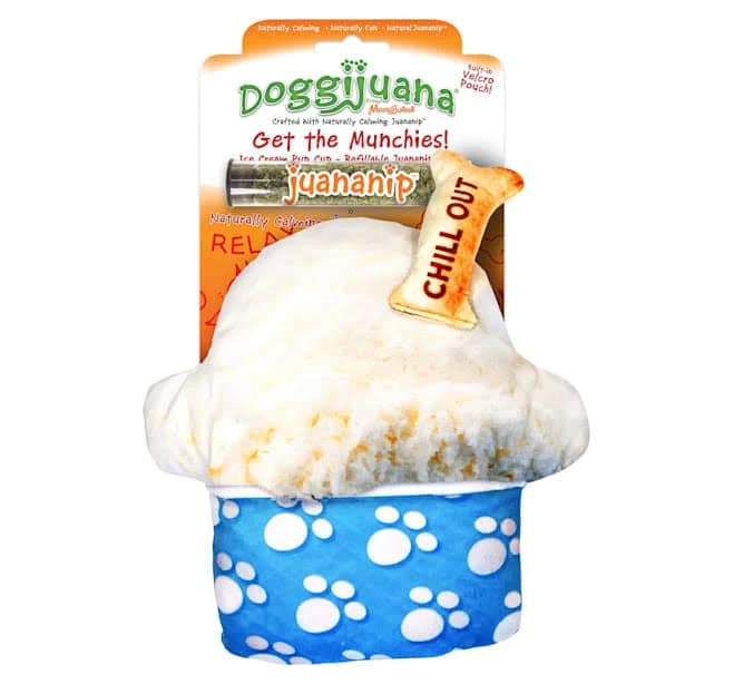 Doggijuana Get The Munchies Refillable Ice Cream Pup Cup Dog Toy