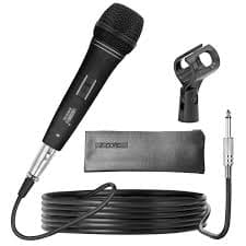 Amazon.com: 5 CORE Professional Dynamic Vocal Microphone Neodymium Cardioid Unidirectional Handheld Mic for Singing Karaoke Steel Mesh Grille Metal Body with ON Off Switch + 16ft Detachable Cable + Clip + Bag : Musical Instruments