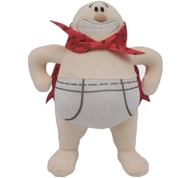 Captain Underpants Stuffed Doll - Superhero in His Briefs! Official Book Character Plush, Perfect Kids Gift