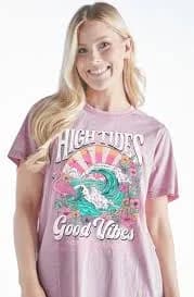 Simply Southern Short Sleeve Tee -High Tide-Wash Pink