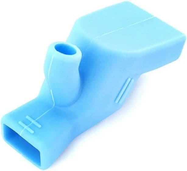 Pluzmecalm 1Pc Blue Food Grade Silicone Faucet Extender Water Tap Extension High Elastic Sink Washing Device Kitchen Bathroom Mouthwash Cup Guide Sink