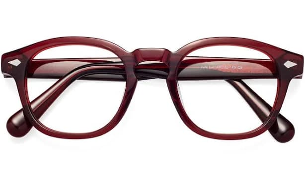 Geek-Chic Keyhole Bridge Acetate Trapezoid Eyeglasses