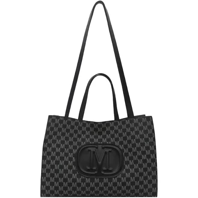 Magnetic Snap PU Tote Bag