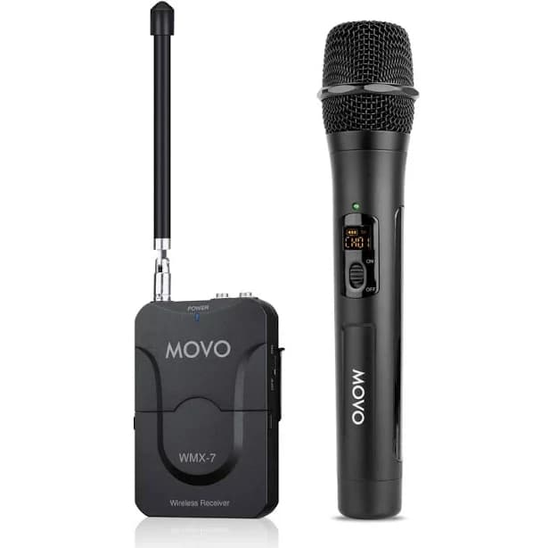 Movo WMX 7-TH+RX VHF Handheld Wireless Microphone System