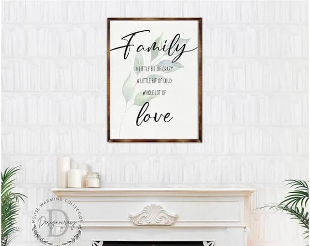 G Debrekht Family Love Crazy Love loud Wooden Wall art