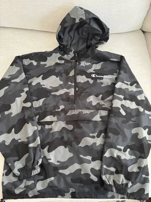 Champion Men's Packable All Over Print Jacket Camo