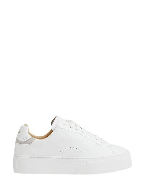 Reiss Womens Francesca Leather Low-Top Trainers