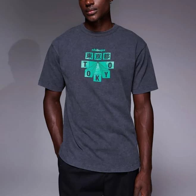 ASOS Relaxed T-Shirt with Skyscraper City Print