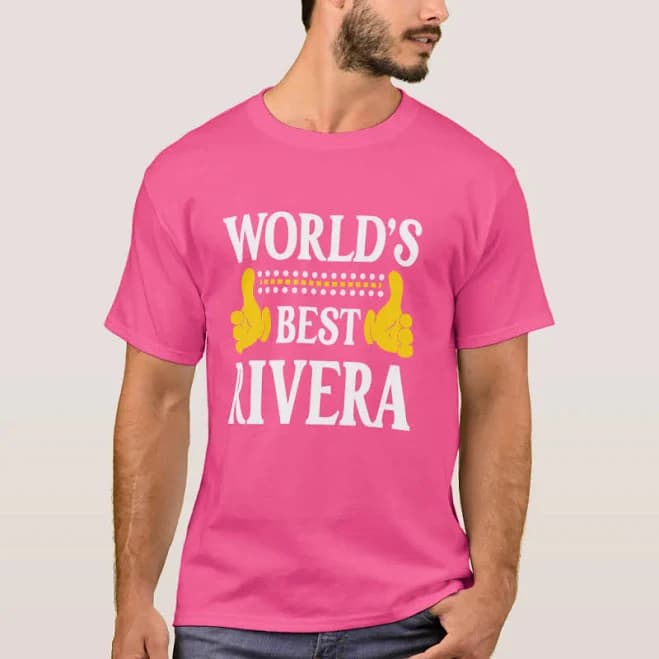 Rivera Surname Team Family T-Shirt