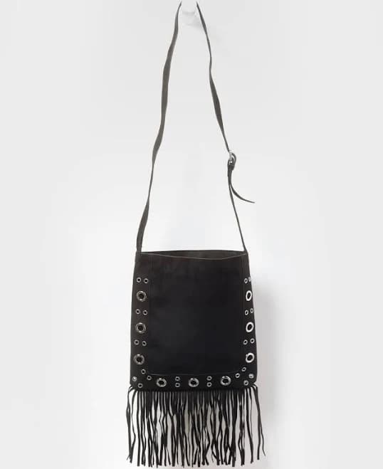 Ella Fringe Stud Crossbody Bag