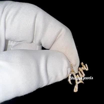10K Gold Personalized Lab Grown Diamond Name Necklace