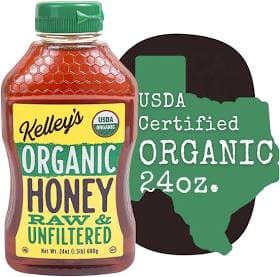 Kelley's Raw Unfiltered Organic Honey
