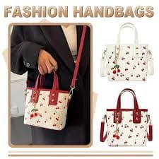women-pu-cherry-shoulder-bag-large-capacity-stylish-crossbody-bag-with-cherry-pe | eBay