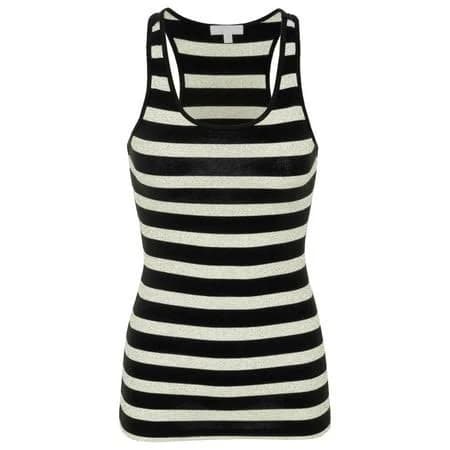 KOGMO Women's Ribbed Cotton Stripe Tank Top