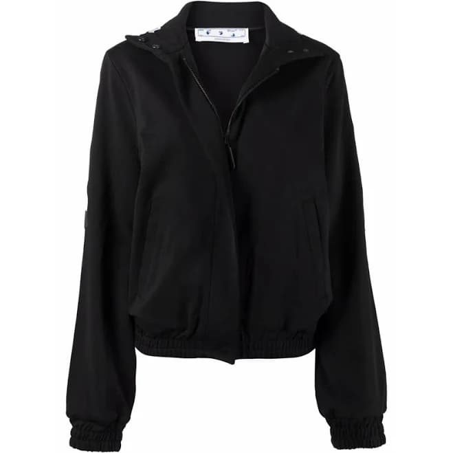 Off-White High-Neck Logo-Tape Track Jacket