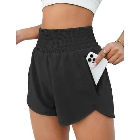 Rosvigor Women's High Waisted Athletic Shorts with Pockets