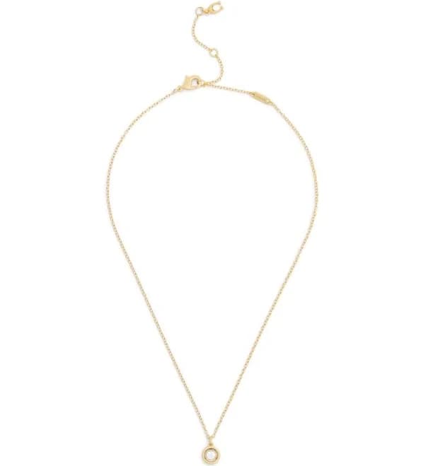 Coach Women's Halo Round Pendant Necklace