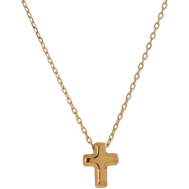 18K Gold-Plated Cross Necklace