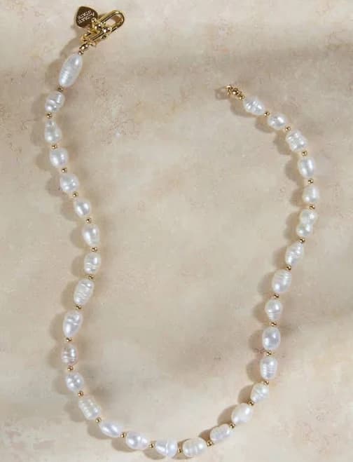 Altar'd State Rory Pearl Gold Bead Choker