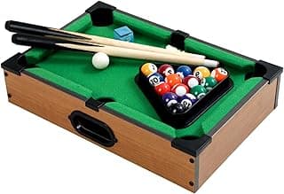 Mini Pool Table Wooden Billiards Tabletop Board Game for Family Night Party Time Gift for Cat Lovers