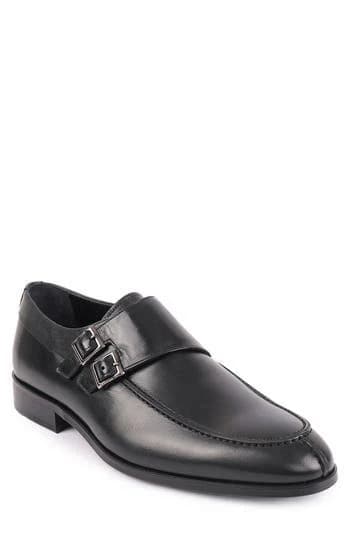 VELLAPAIS Men's Arlington Double Monk Leather Loafer