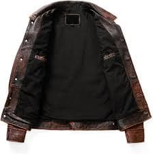 Amazon.com: Chaqueta de cuero de cordero real envejecida marrón vintage para hombre | Chaqueta para hombres, Marrón desteñido : Ropa, Zapatos y Joyería