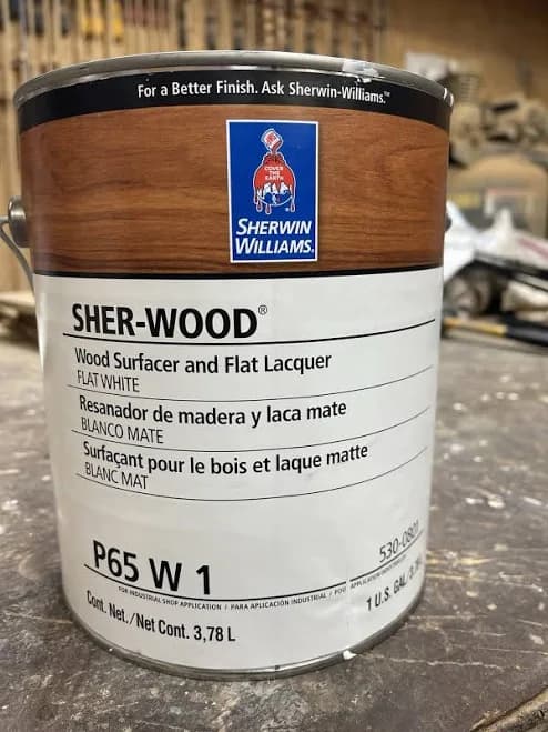 Sherwin Williams Sher-wood Wood Surfacer & Flat Lacquer Lacquer/