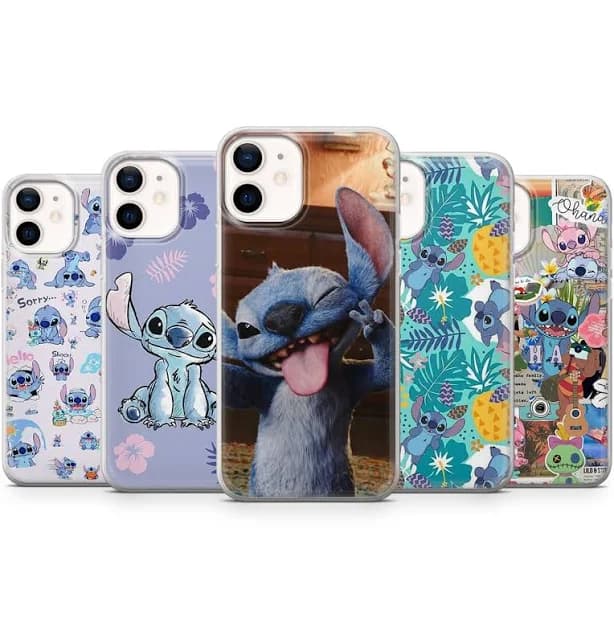Stich Phone Case Nostalgia Cartoon Cover for iPhone 17 Pro Max, 16, 15, 14, 13, 12, Pixel 10, 9A, 8, Samsung S25, S24, S23, S22, A54, A35