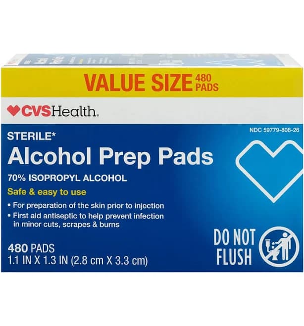 CVS Sterile Alcohol Prep Pads 480 Ct