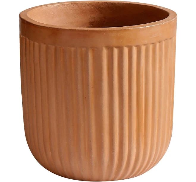Pottery Barn Fluted Outdoor Concrete Planter