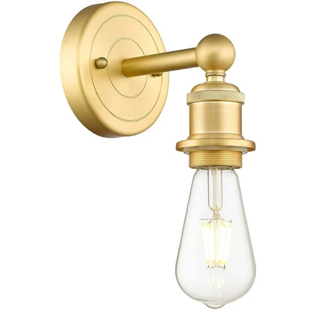 Edison 1 Light 5 inch Satin Gold Sconce