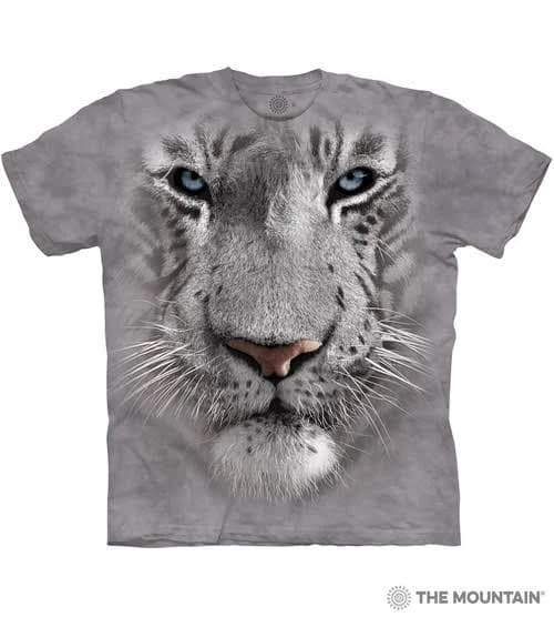 The Mountain 3D White Tiger Face T-Shirt