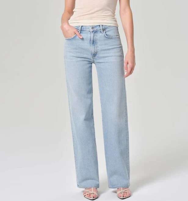 Harper Women's Mid-Rise Relaxed Straight Stretch Jeans