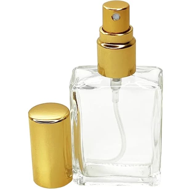 15ml 0.50oz empty perfume glass square spray bottle gold atomizers refillable