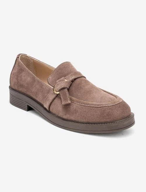 forever & always shoes Galea Buckled Leather Loafers Women