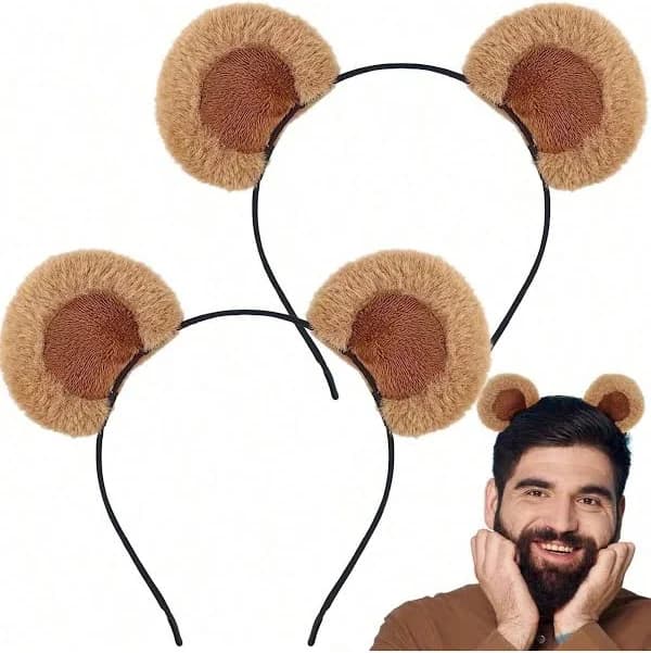 Brown Bear Ear Movable Headband
