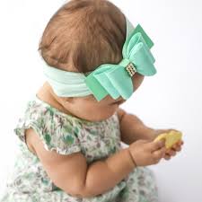 Baby Headband, Aqua Green Big Bow Headband, Mint Green Baby Headband, Newborn Headband, Big Bow Headband, Bow Headband, Nylon Headband, 1041 - Etsy