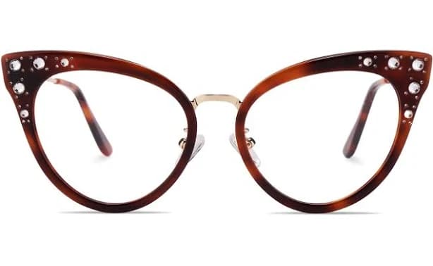 Crystal Cateye Prescription Glasses, Lakoh Romeo Eyeglasses, Tortoiseshell