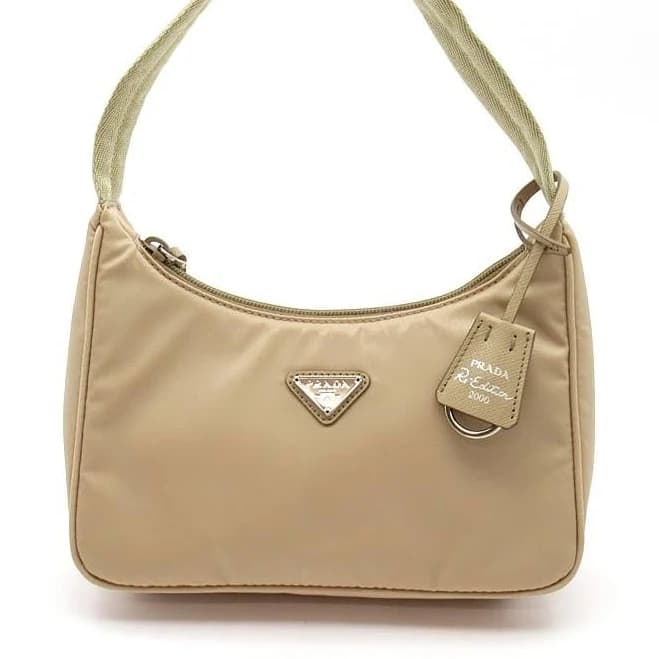 PRADA Re-Edition 2000 Re-Nylon mini bag 1NE515 Nylon Shoulder Bag beige