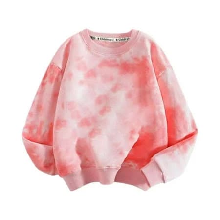 Plebaso Kids Tie Dye Long Sleeve Crewneck Sweatshirt